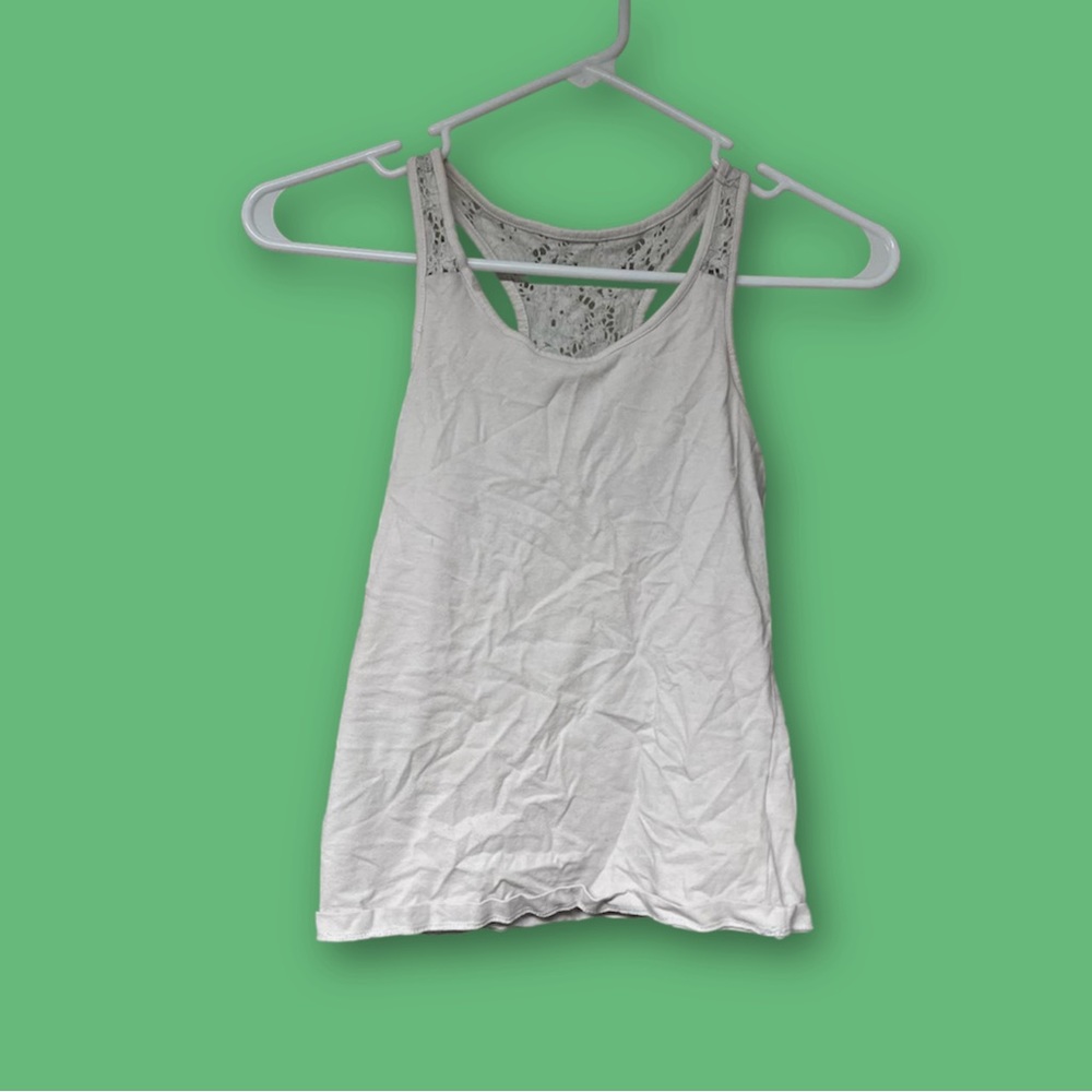 White Lace Racerback Tank